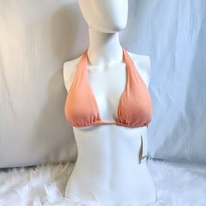 Bar III City Solids Peach Swim Top NWT